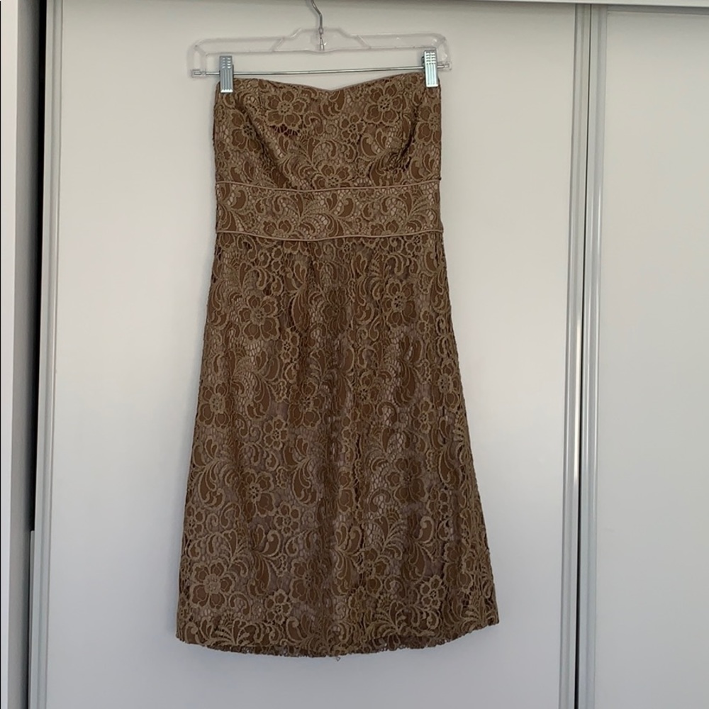 Strapless lace dress